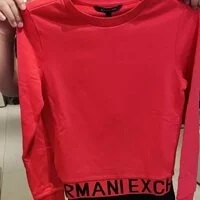 [S] ARMANI EXCHANGE LOGO TAPE SWEATSHIRT,RED, 7VYM05YJE5Z-1476 (SAX59)