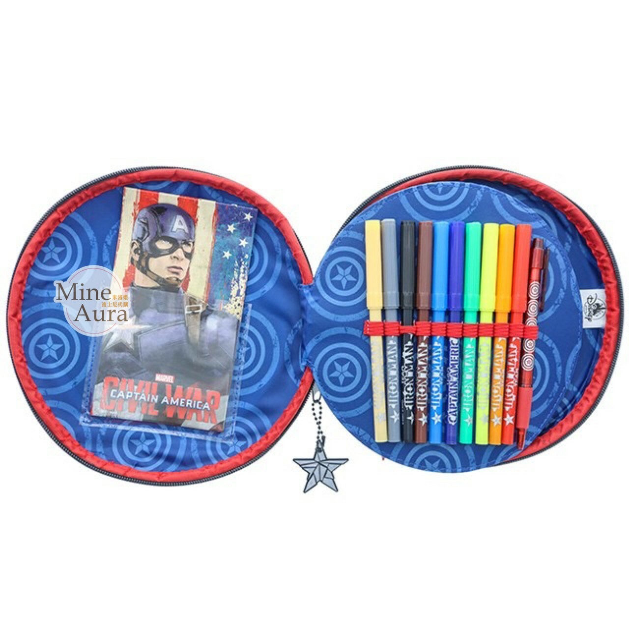 美國隊長 Captain America 盾牌造型 文具包 文具組 漫威 Marvel -香港迪士尼樂園