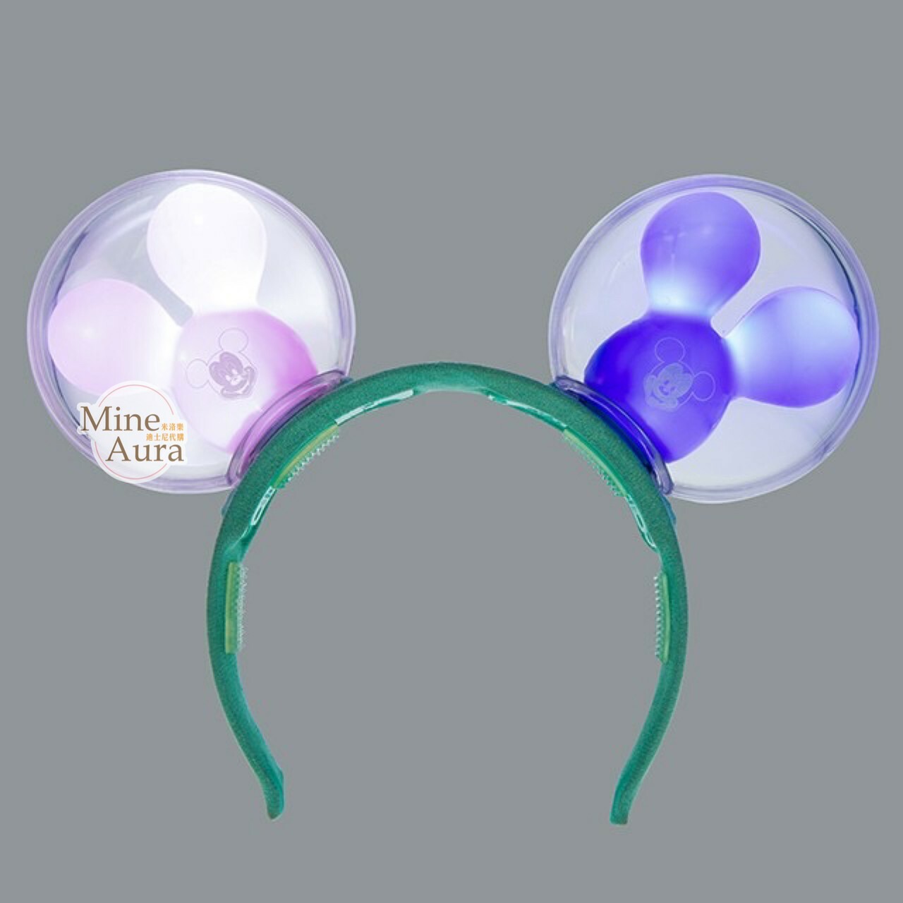 米奇 Mickey 粉+紫 發光氣球 造型 髮圈 髮箍 -香港迪士尼樂園