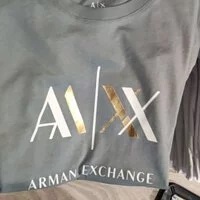 [S] ARMANI EXCHANGE LOGO SHORT SLEEVE T-SHIRT,SEAFOAM GREEN, 7VYTAHYJ73Z-1911 (SAX65)