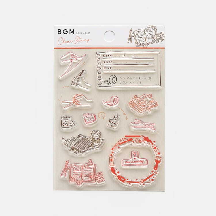 文具  +Clear Stamp 透明印章組 ｜日本BGM