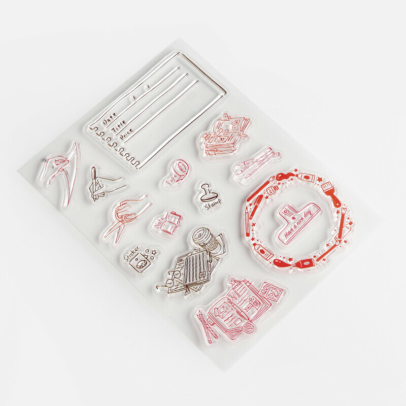 文具  +Clear Stamp 透明印章組 ｜日本BGM