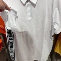 [S] ARMANI EXCHANGE TAPE LOGO POLO SHIRT,WHITE, 7VZFFMZJBVZ-1100, FINAL SALE (SAX73)
