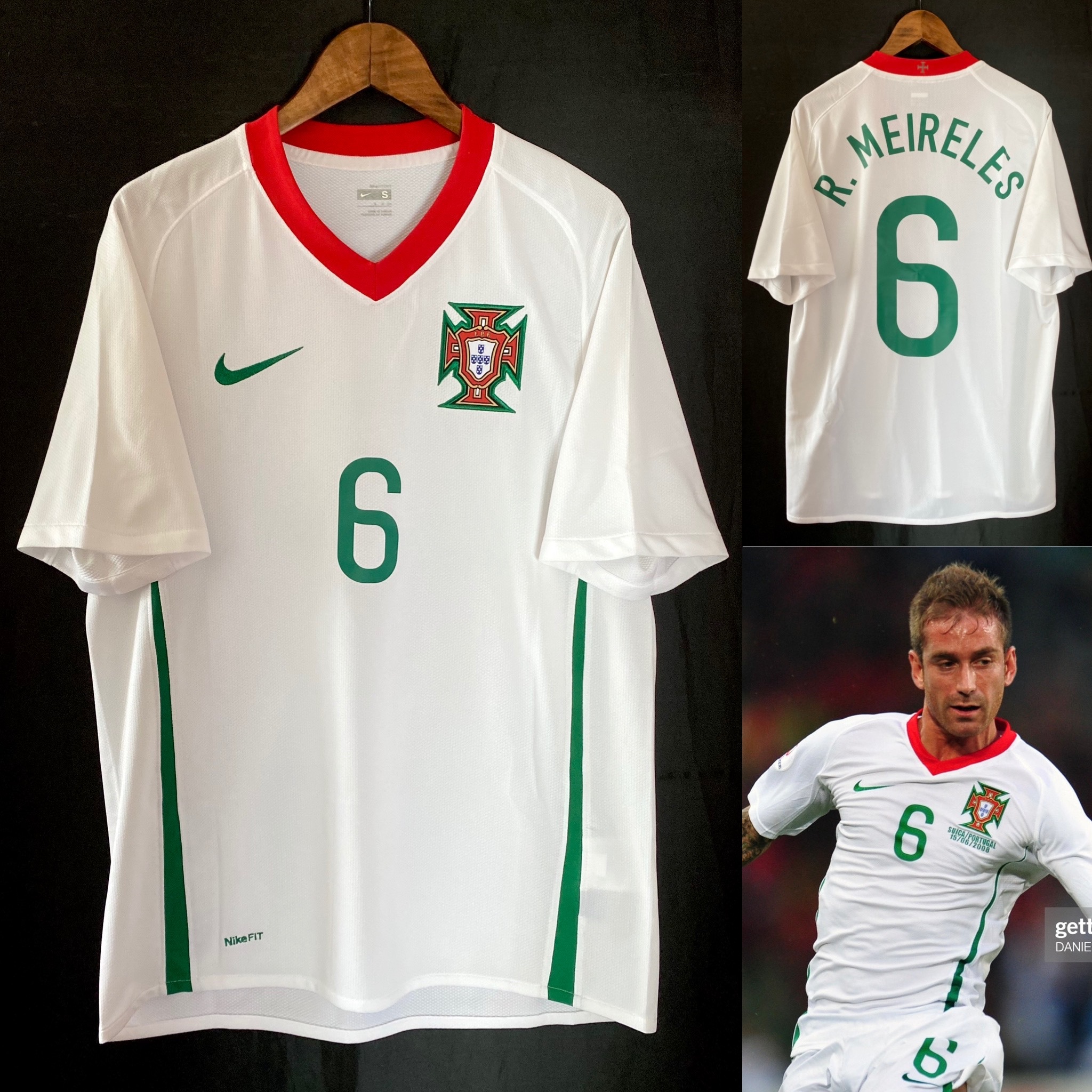 葡萄牙 2008 Nike 作客球衣 #6 美利拉斯