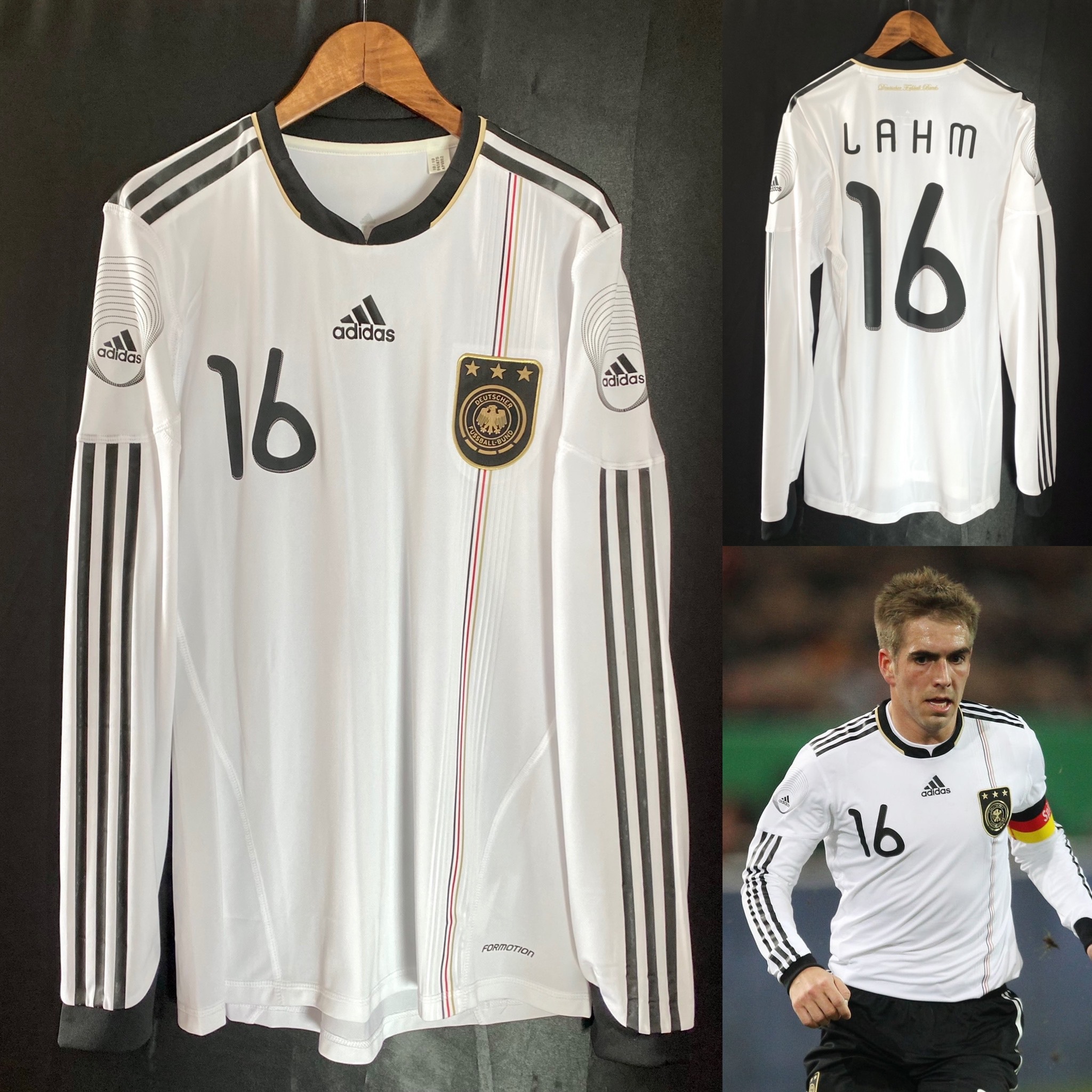 (更衣室版) 德國 2010-2011 Adidas 主場長袖更衣室球員版球衣 #16 LAHM
