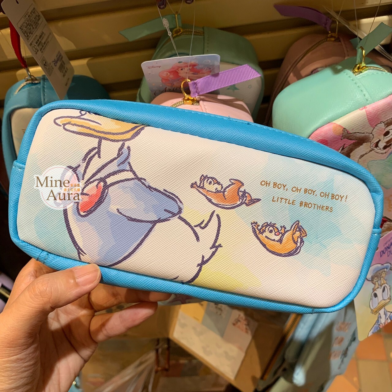 唐老鴨 Donald 奇奇蒂蒂 Chip 'n Dale 圖案 筆袋 收納袋 -香港迪士尼樂園