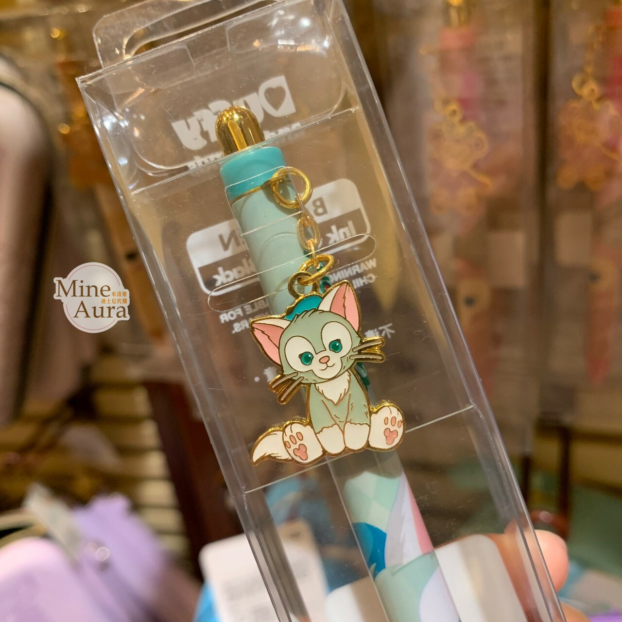 傑拉托尼 畫家貓 Gelatoni 金屬墜飾 圓珠筆 文具用品 -香港迪士尼樂園