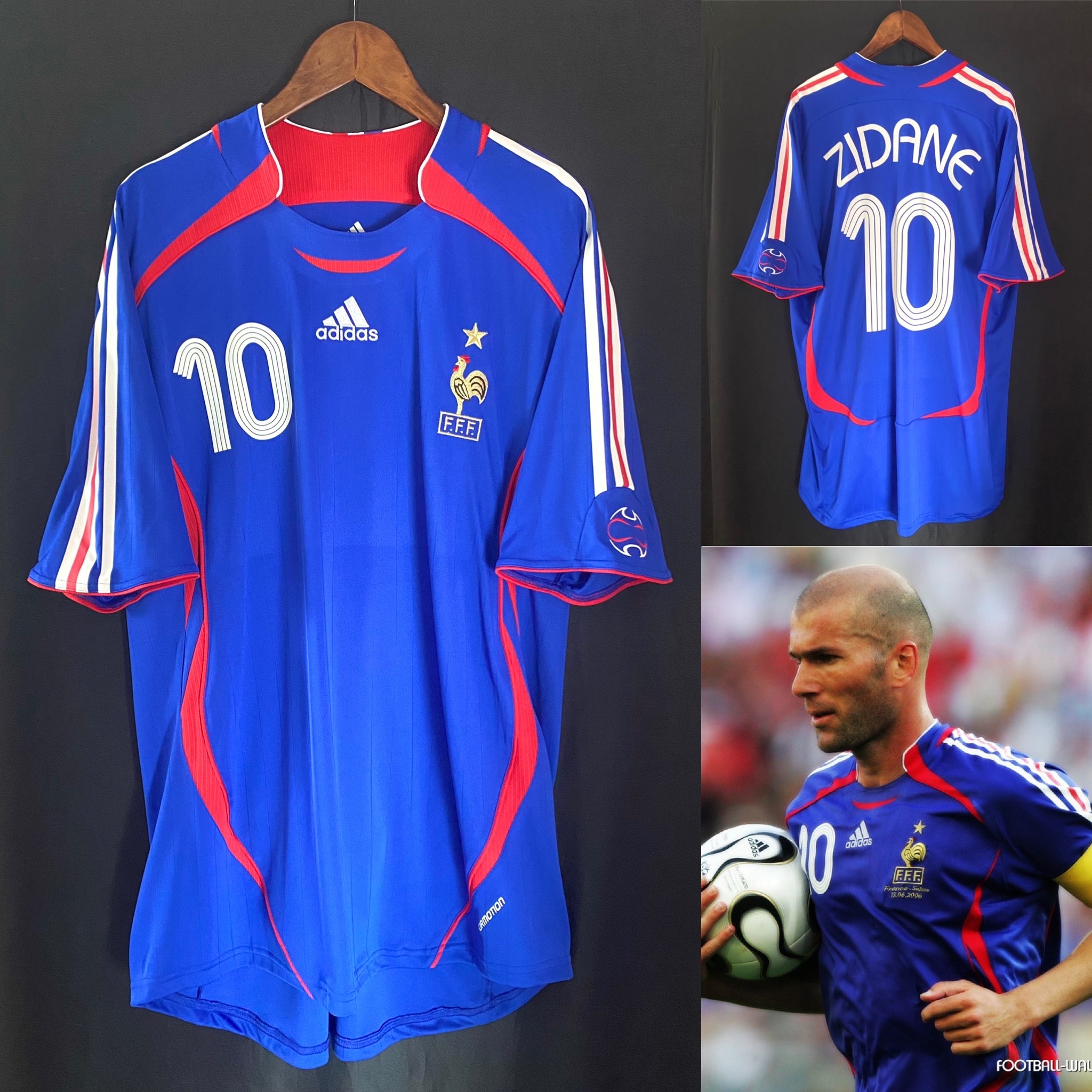 (球員版) 法國 2006 世界杯 Adidas 主場球員版球衣 #10 ZIDANE