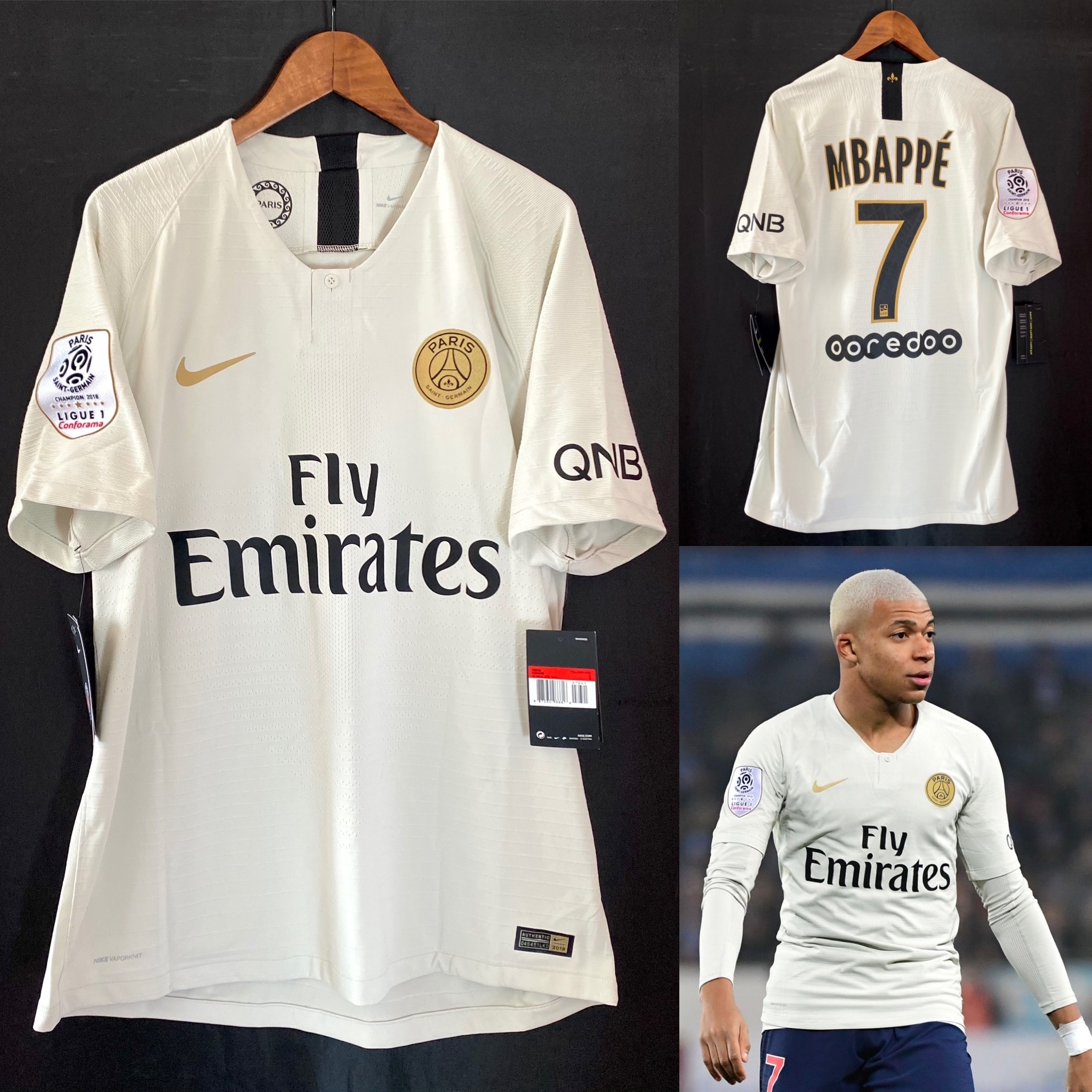 (球員版) PSG 巴黎聖日耳門 2018-2019 Nike 作客球員版 #7 MABPPE