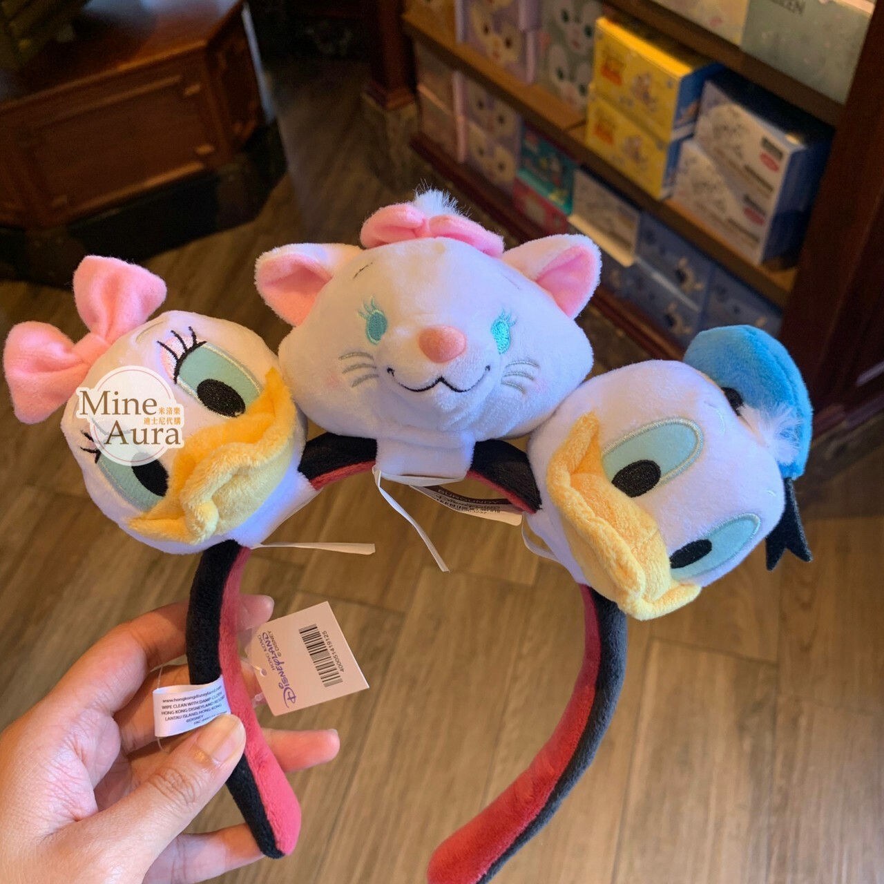 唐老鴨 Donald 大頭絨毛 迷你公仔 娃娃 (搭配個人客製髮圈用) -香港迪士尼樂園