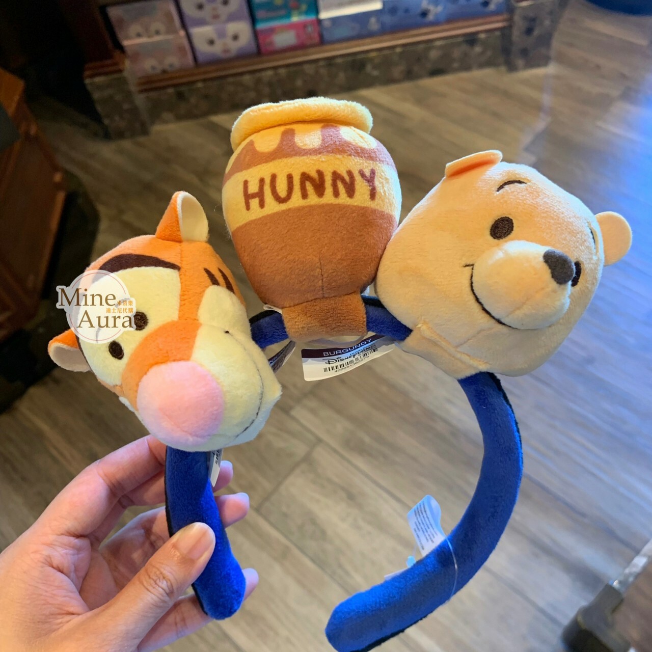 小熊維尼 Winnie the Pooh 大頭絨毛 迷你公仔 娃娃 (搭配個人客製髮圈用) -香港迪士尼樂園