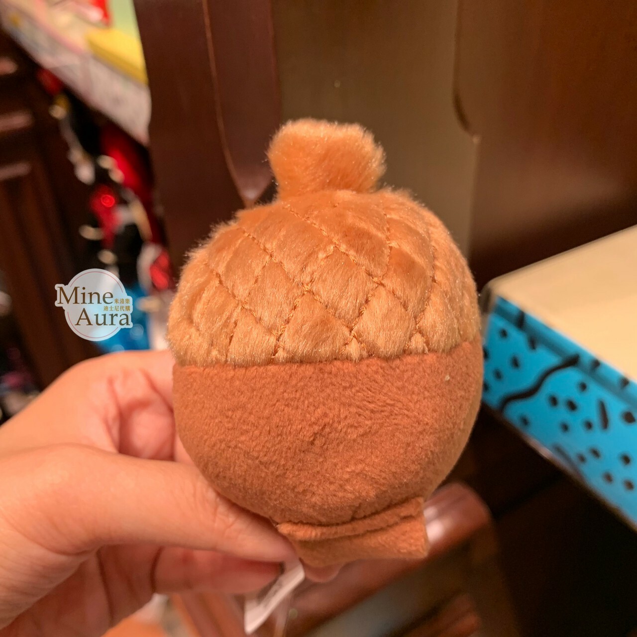 榛果 造型 絨毛 迷你公仔 娃娃 (搭配個人客製髮圈用) 奇奇蒂蒂 Chip 'n Dale -香港迪士尼樂園