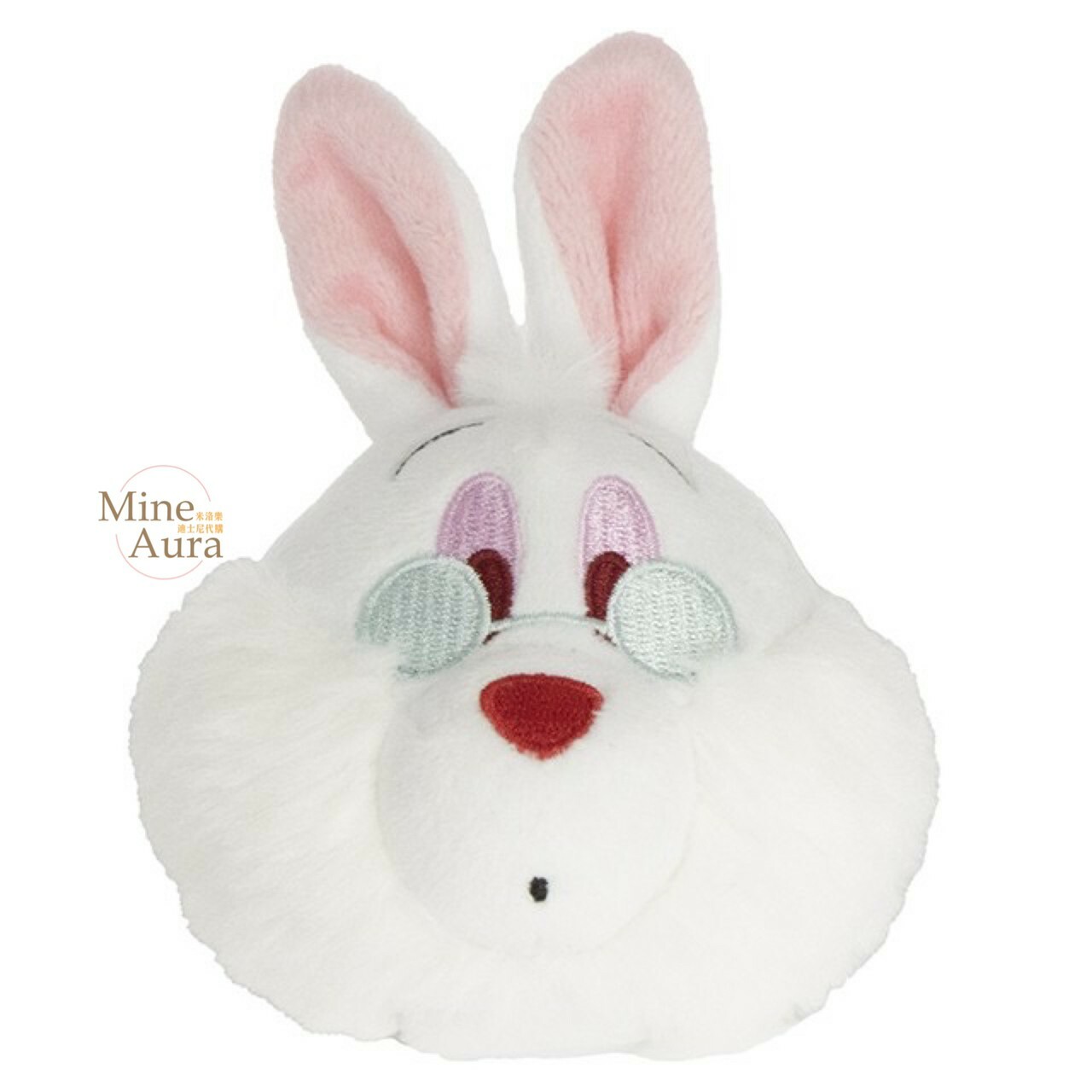 時間兔 白兔 White Rabbit 大頭絨毛 迷你公仔 娃娃 (搭配個人客製髮圈用) 愛麗絲夢遊仙境 Alice in Wonderland -香港迪士尼樂園
