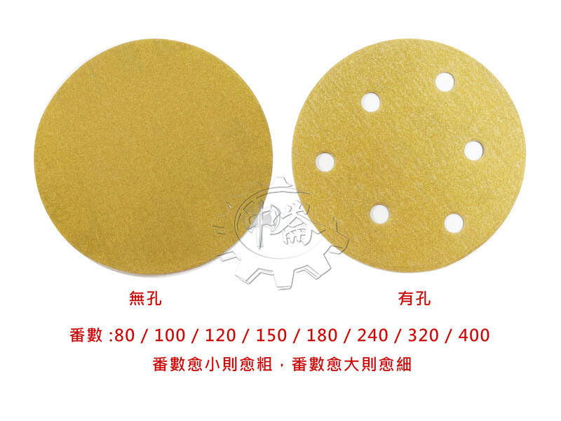 ＊中崙五金【附發票】3M黏扣砂紙 5" (無孔式 / 六孔式) 80番 ~ 400番 (單片) 3M 魔鬼沾砂紙