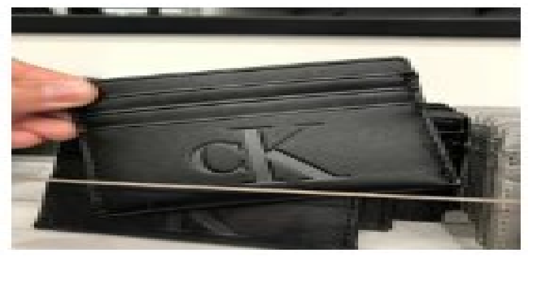 [S] CALVIN KLEIN MONOGRAM LOGO CARD HOLDER WALLET,BLACK, 827782007283 (SCK87)