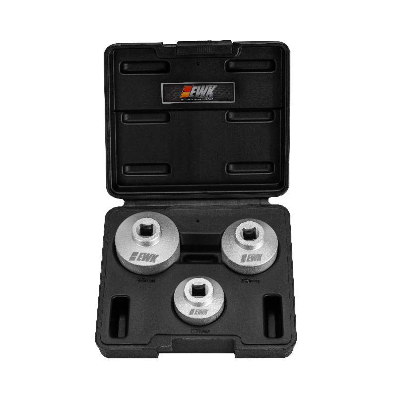 3 Pcs Oil Filter Socket Wrench Set 27, 32, 36mm EWK
