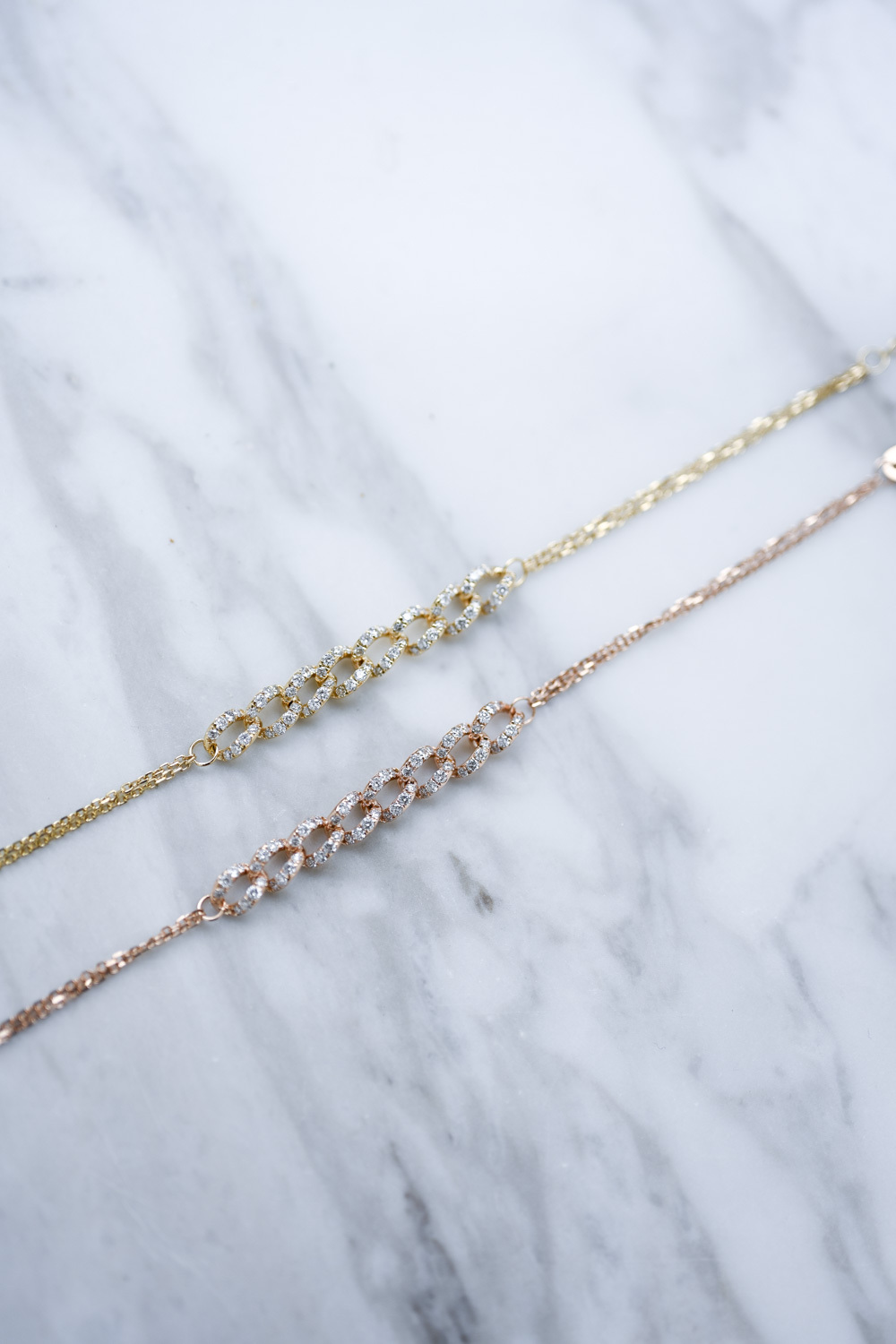 18K Half Cuba Diamond Bracelet