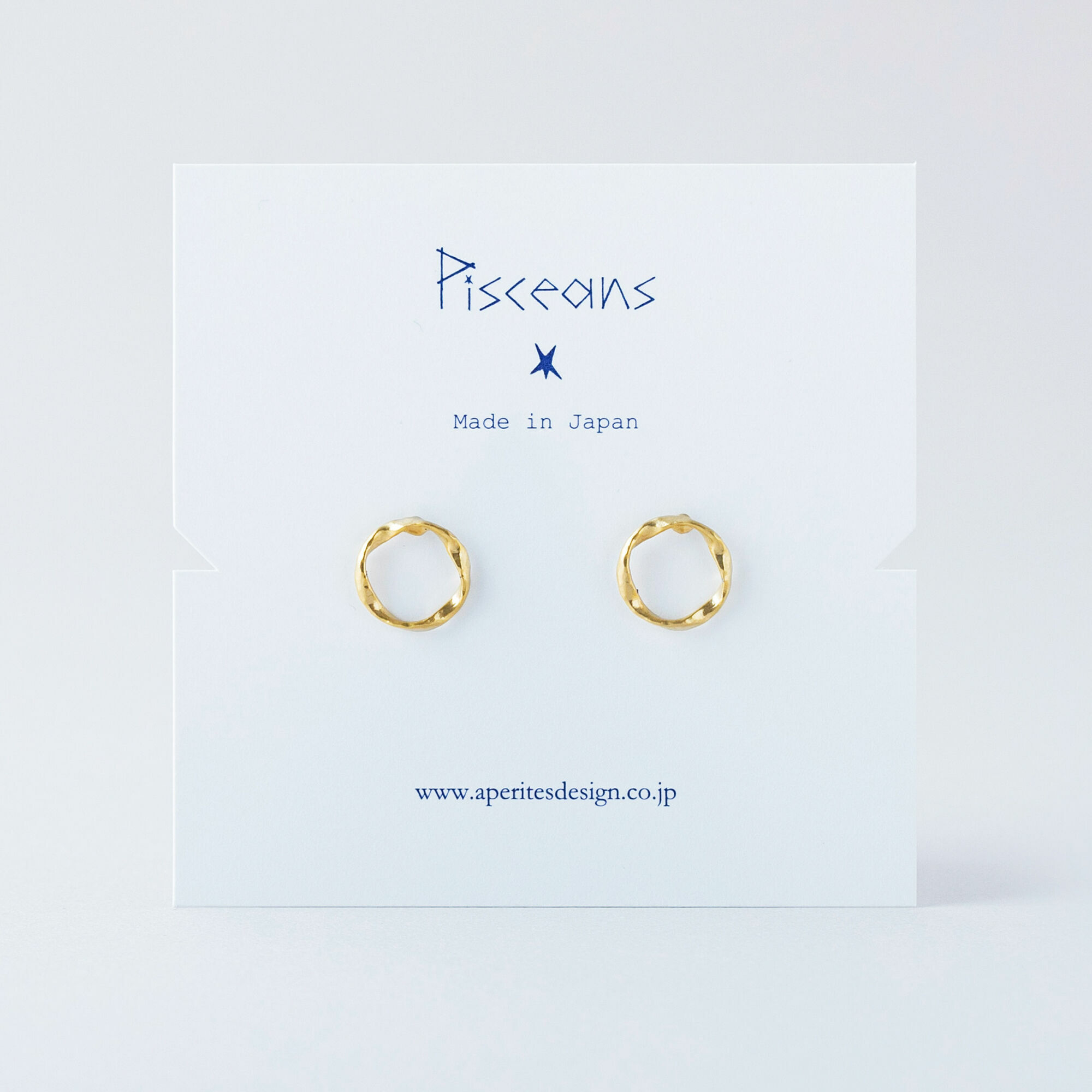 Pisceans-莫比烏斯環針式耳環 GD