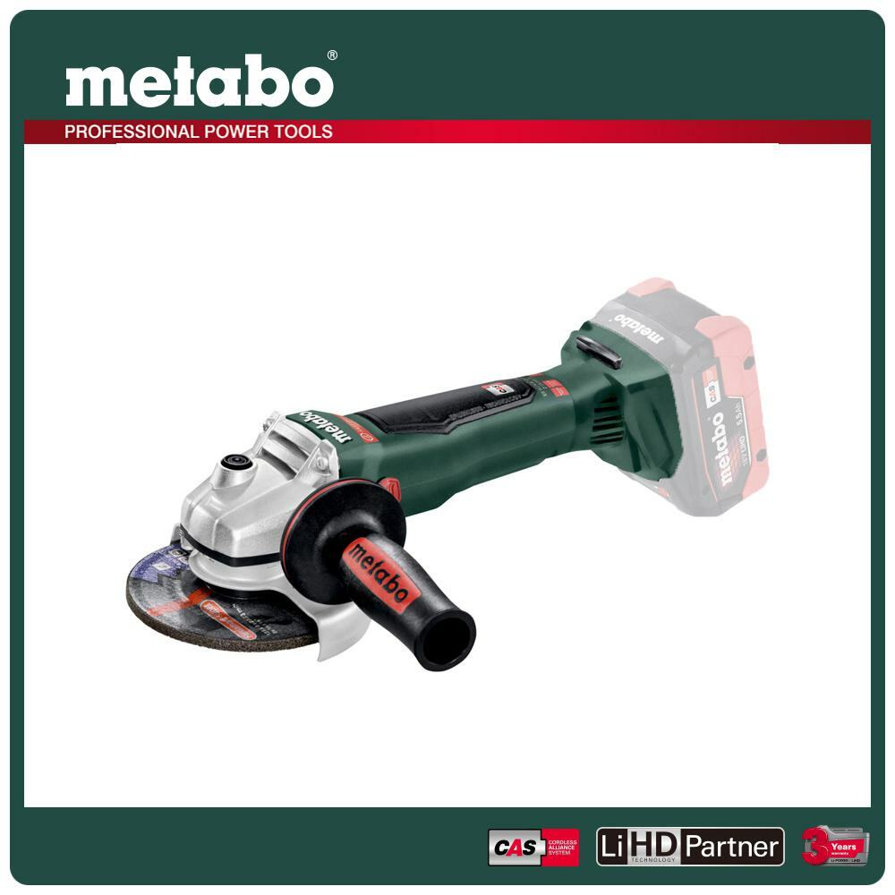 metabo 美達寶】18V鋰電無刷5”砂輪機-快拆空機(WB 18 LTX BL 125 Qui...