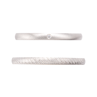 TANZO PT950鉑金及18K玫瑰金天然鑽石結婚戒指