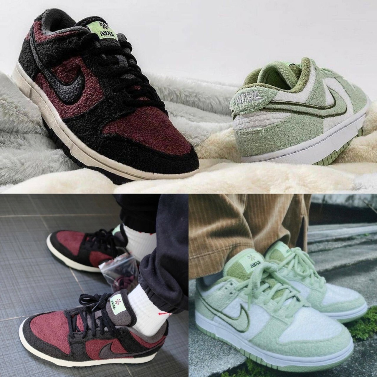 Nike WMNS Dunk Low SE Burgundy Crush Honeydew