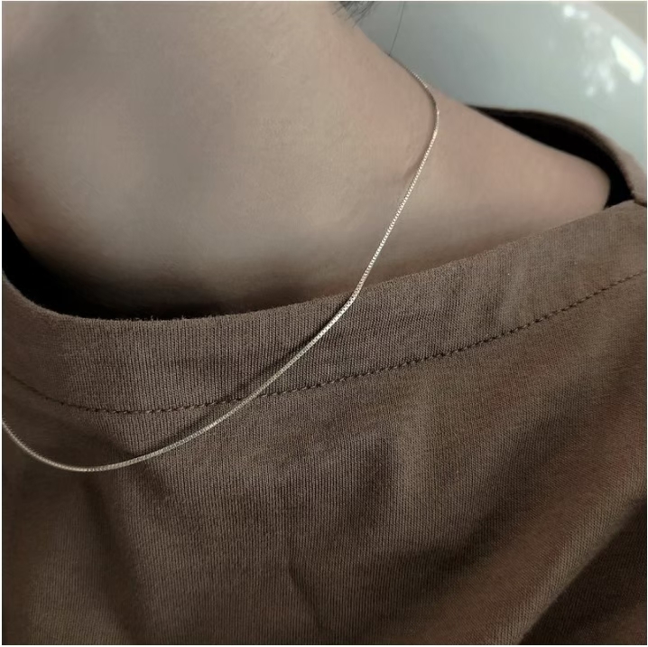 │簡約│高質感 • 純銀單鍊 • 鎖骨鍊