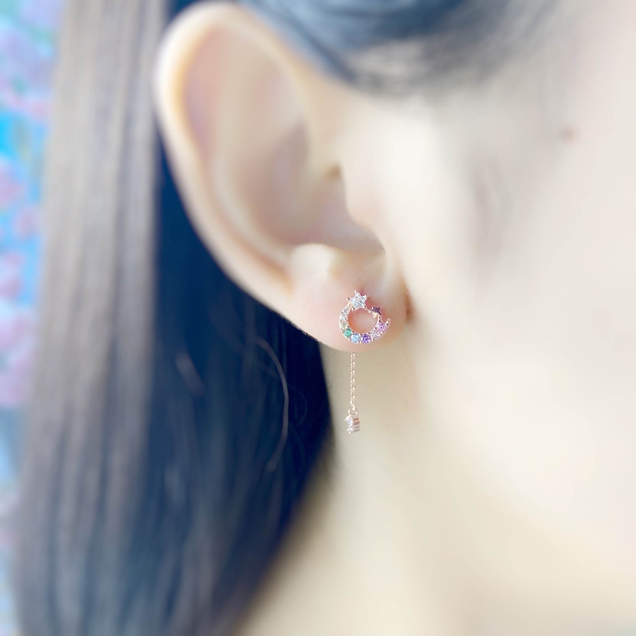 | 925 Silver・Rose Gold | Rainbow Earrings | EA0573 |