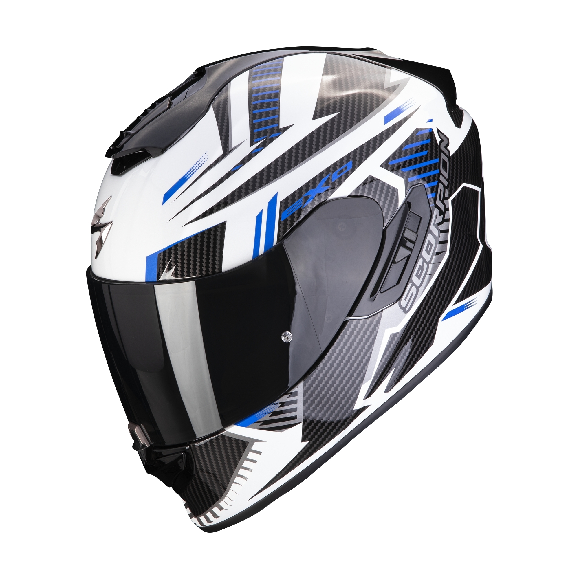SCORPION EXO-1400 EVO AIR SHELL WHITE/BLUE 白藍 全罩