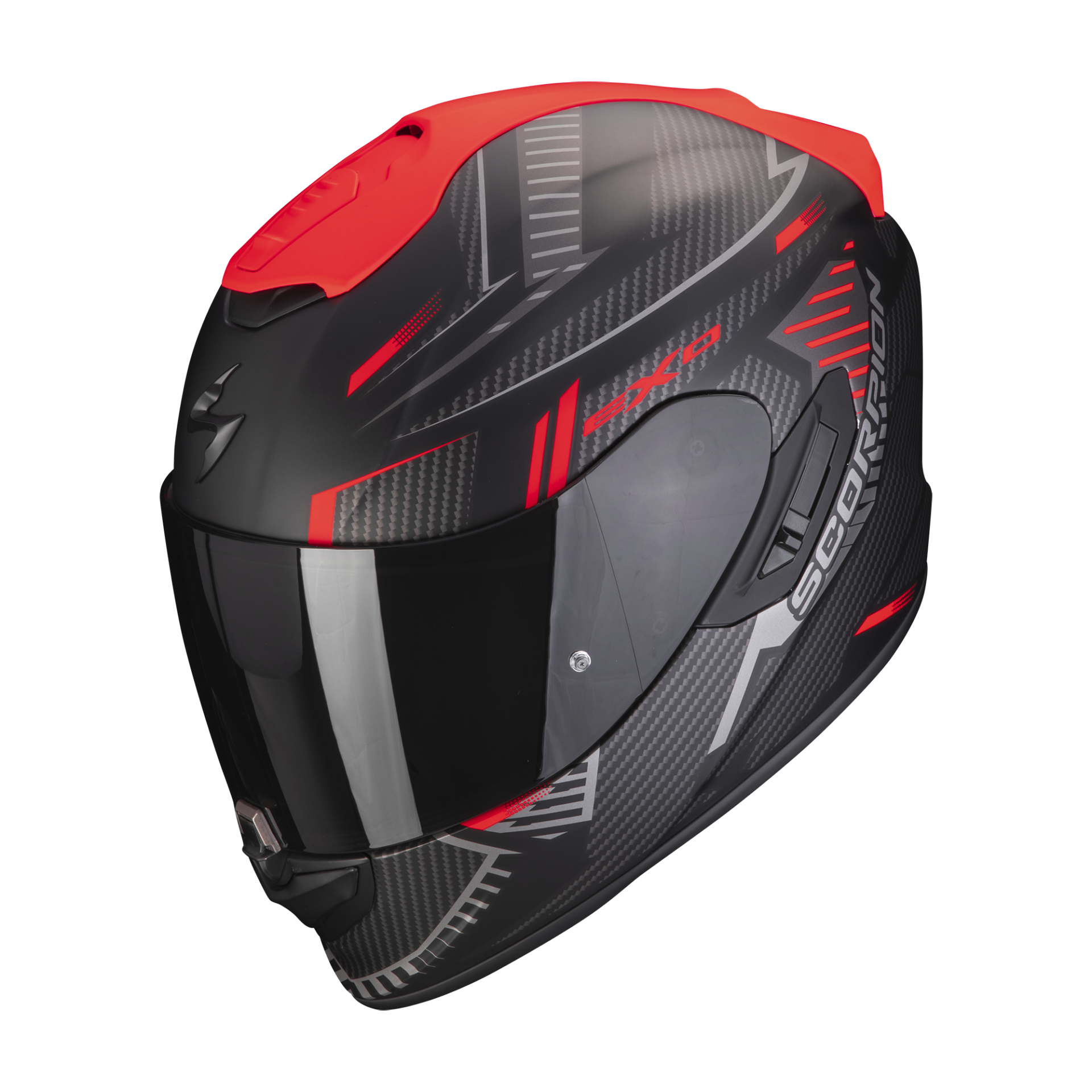 SCORPION EXO-1400 EVO AIR SHELL MATT BLACK/RED 消光黑紅 全罩