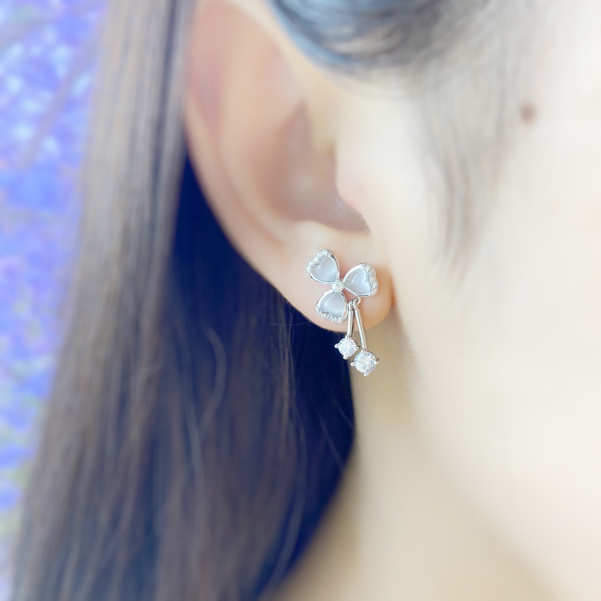 | 999 Silver・White Gold・Rose Gold | Contented Mind Earrings（Silver / Rose Gold） | EA0583 |