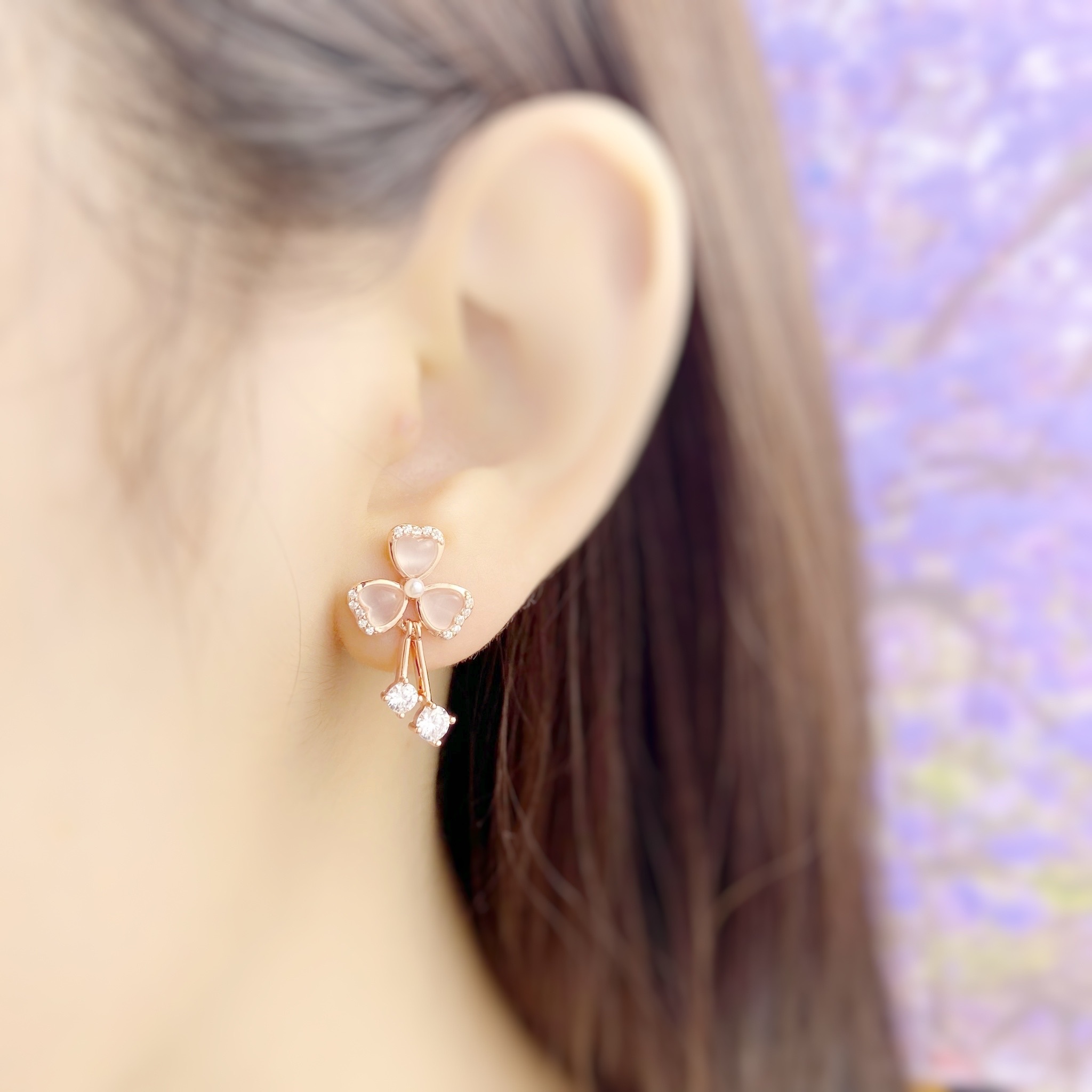 | 999 Silver・White Gold・Rose Gold | Contented Mind Earrings（Silver / Rose Gold） | EA0583 |