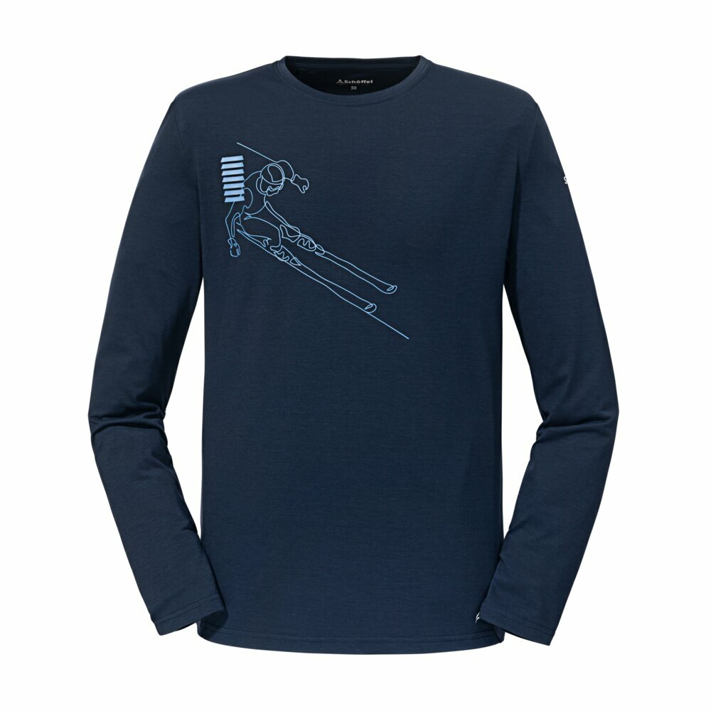 【Schoffel】男排汗快乾機能長袖上衣 / 22SL10-23573-[藍、灰]