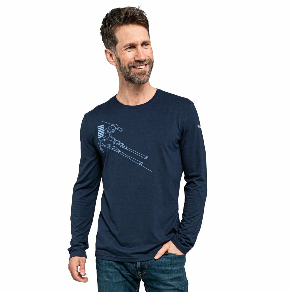 【Schoffel】男排汗快乾機能長袖上衣 / 22SL10-23573-[藍、灰]