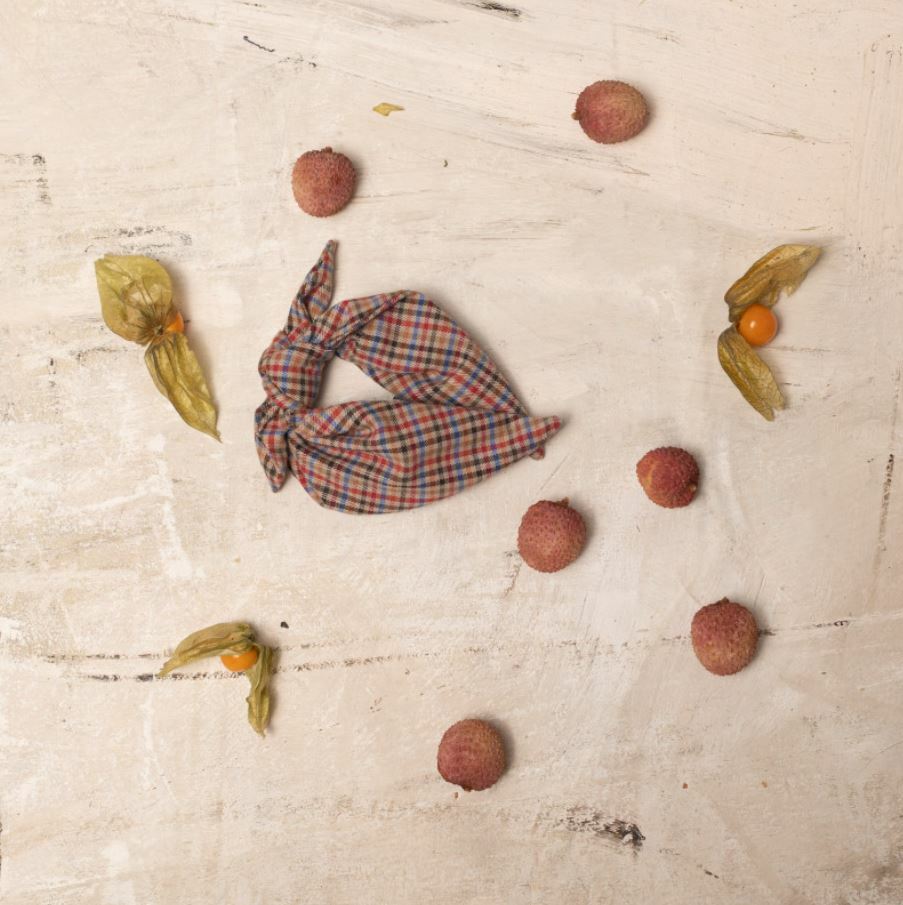 BIRINIT PETIT 復古格紋打結髮箍 Multicolor plaid bow headband