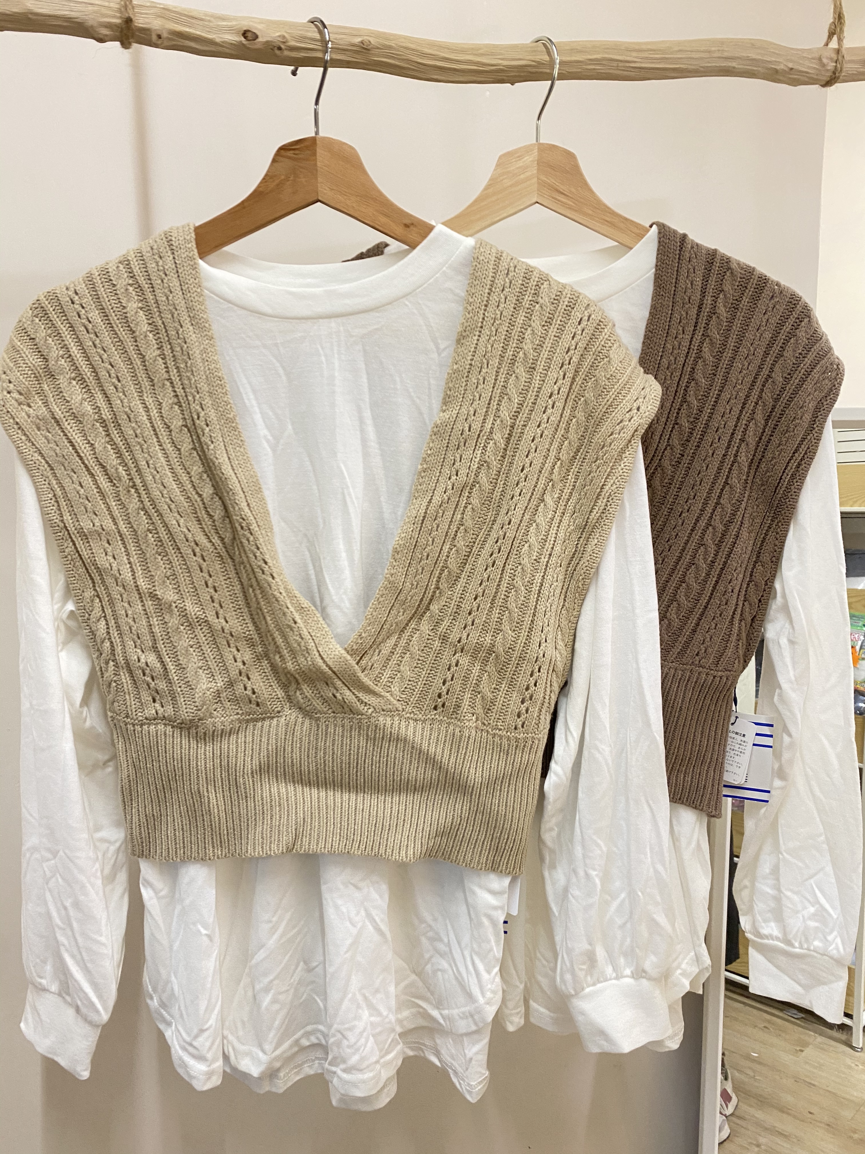 OLIVE des OLIVE V領針織SET/2色