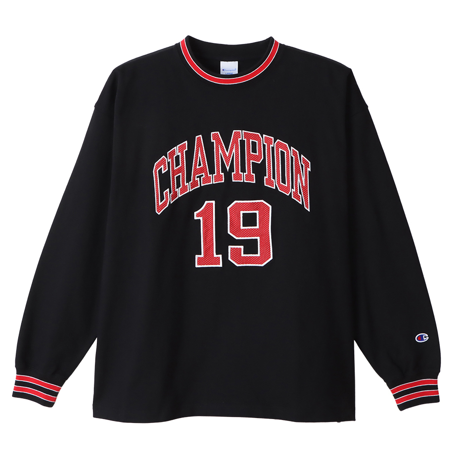 男款-ACTION STYLE印花LOGO長袖上衣-黑色（C3-W423-090）