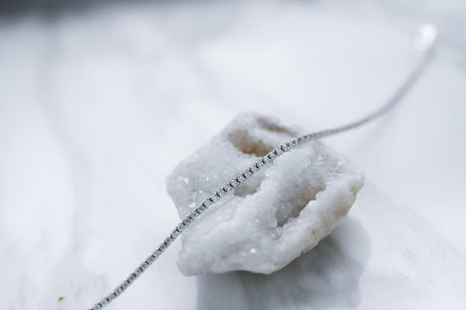 18K Four Prong 1.3mm Tennis Diamond Bracelet