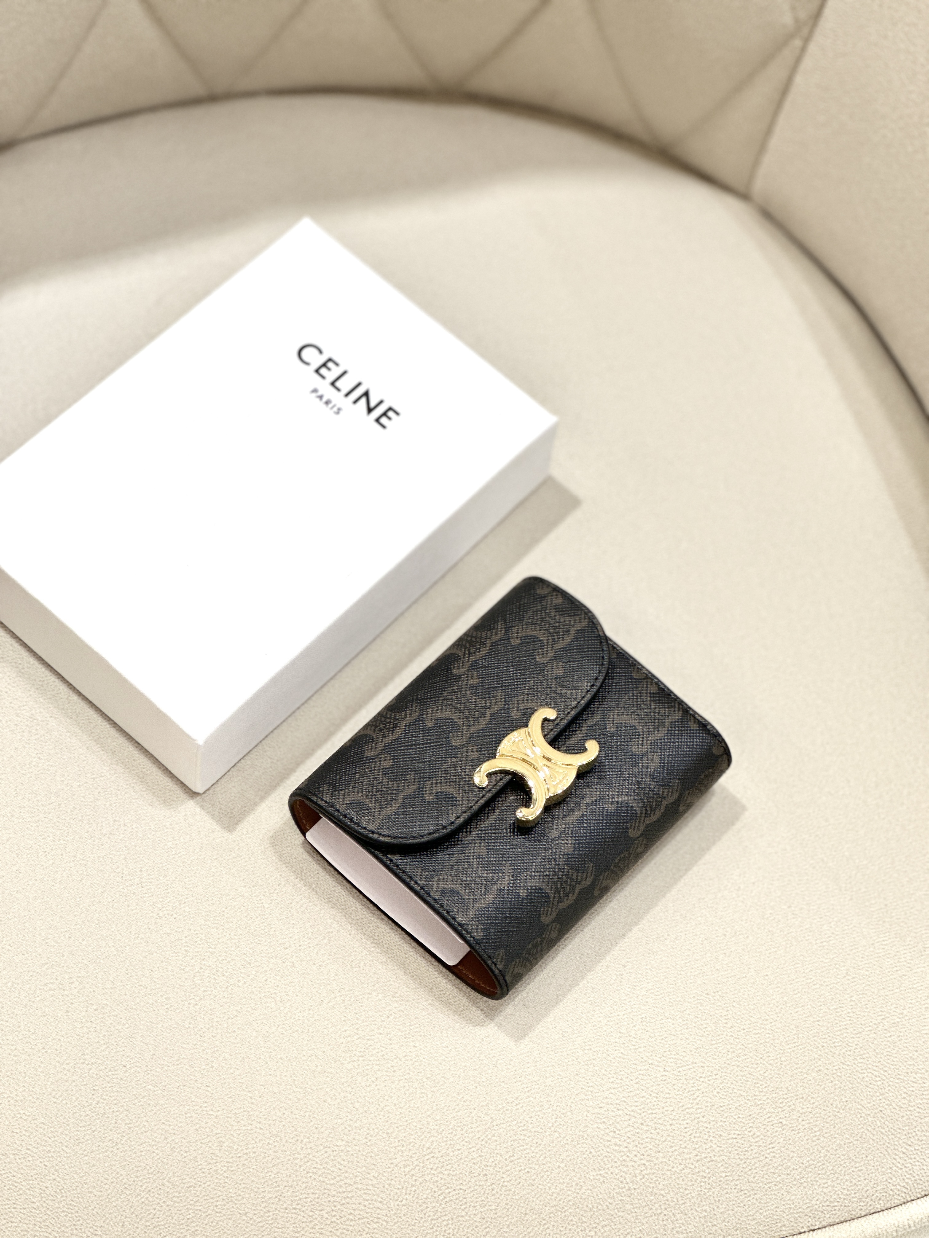 CELINE Triomphe Small Flap Wallet
