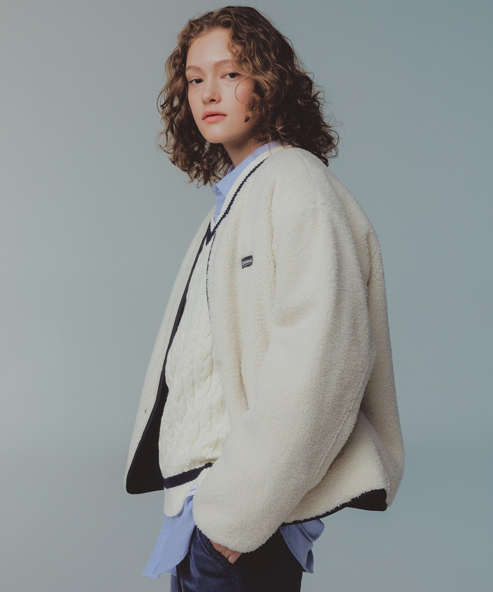 COVERNAT 雙面夾克 外套 象牙/黑色