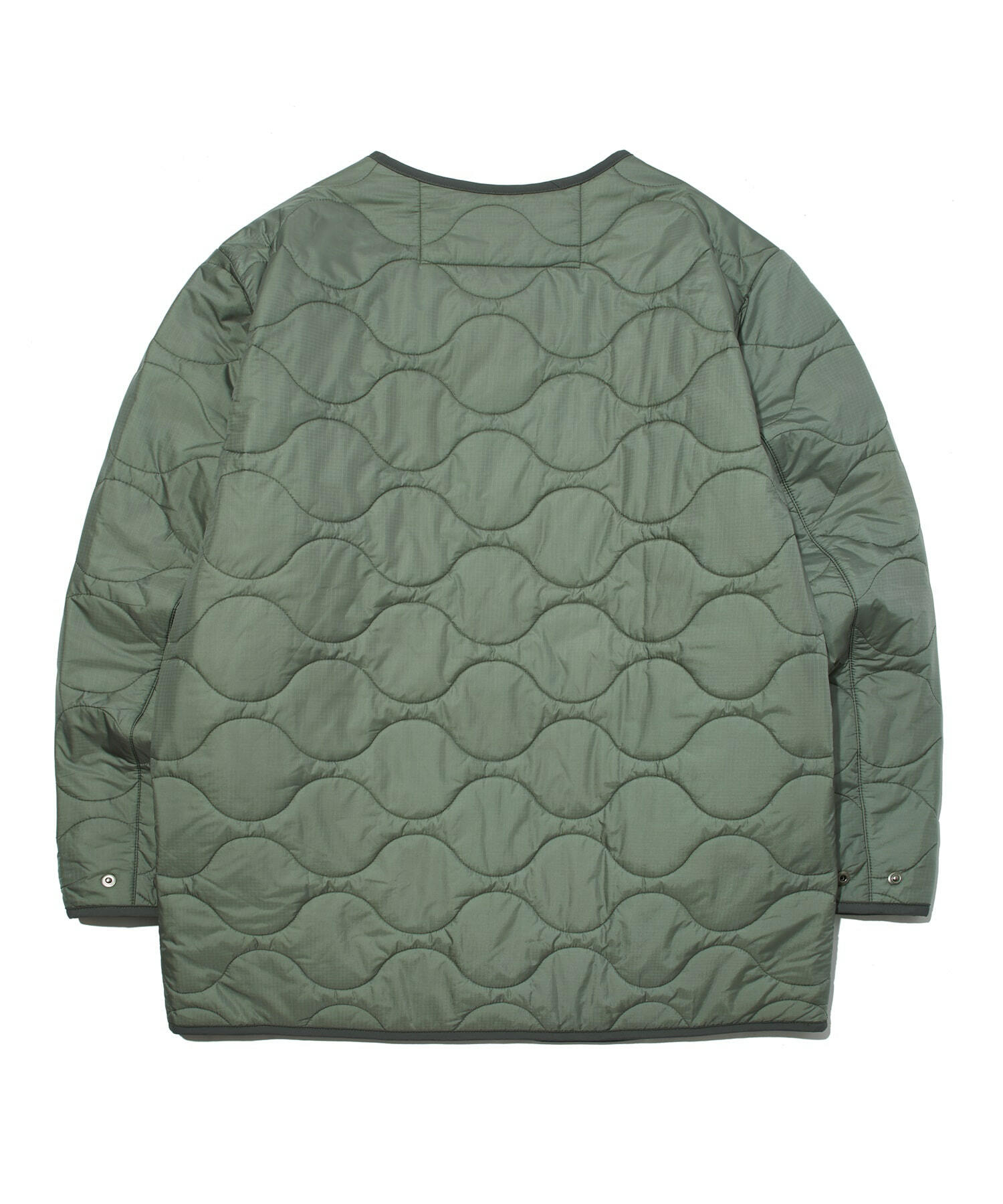 COVERNAT 絎縫無領 夾克 外套 灰綠色