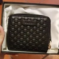 [S] GUCCI MICRO GUCCISSIMA COMPACT WALLET,BLACK, 449395BMJ1G-1000 (SGC19)