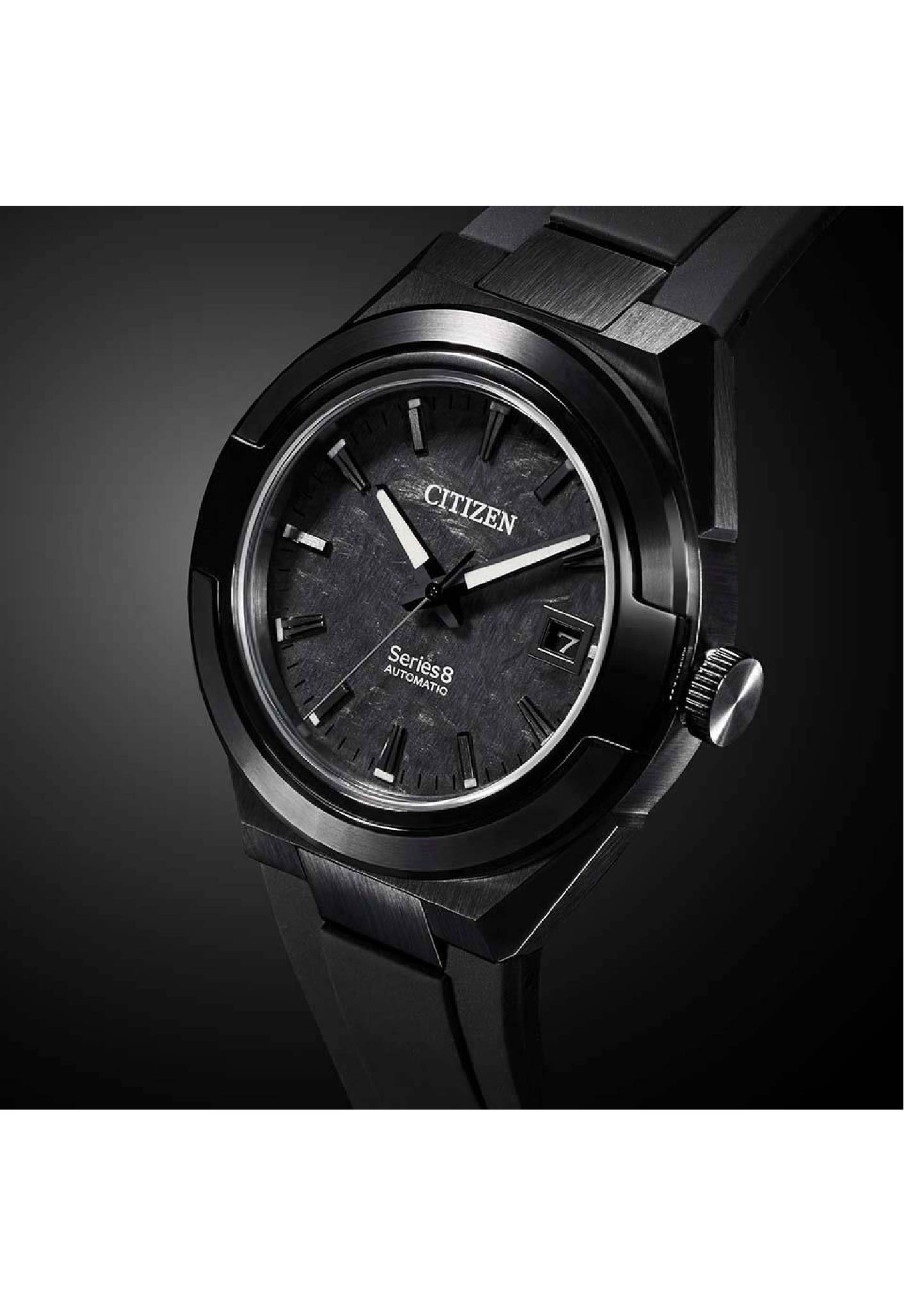 萬年鐘錶 - Citizen 星辰錶 series 8系列870款  限量碳石黑抗磁機械男錶 NA1025-10E 錶徑40.8MM