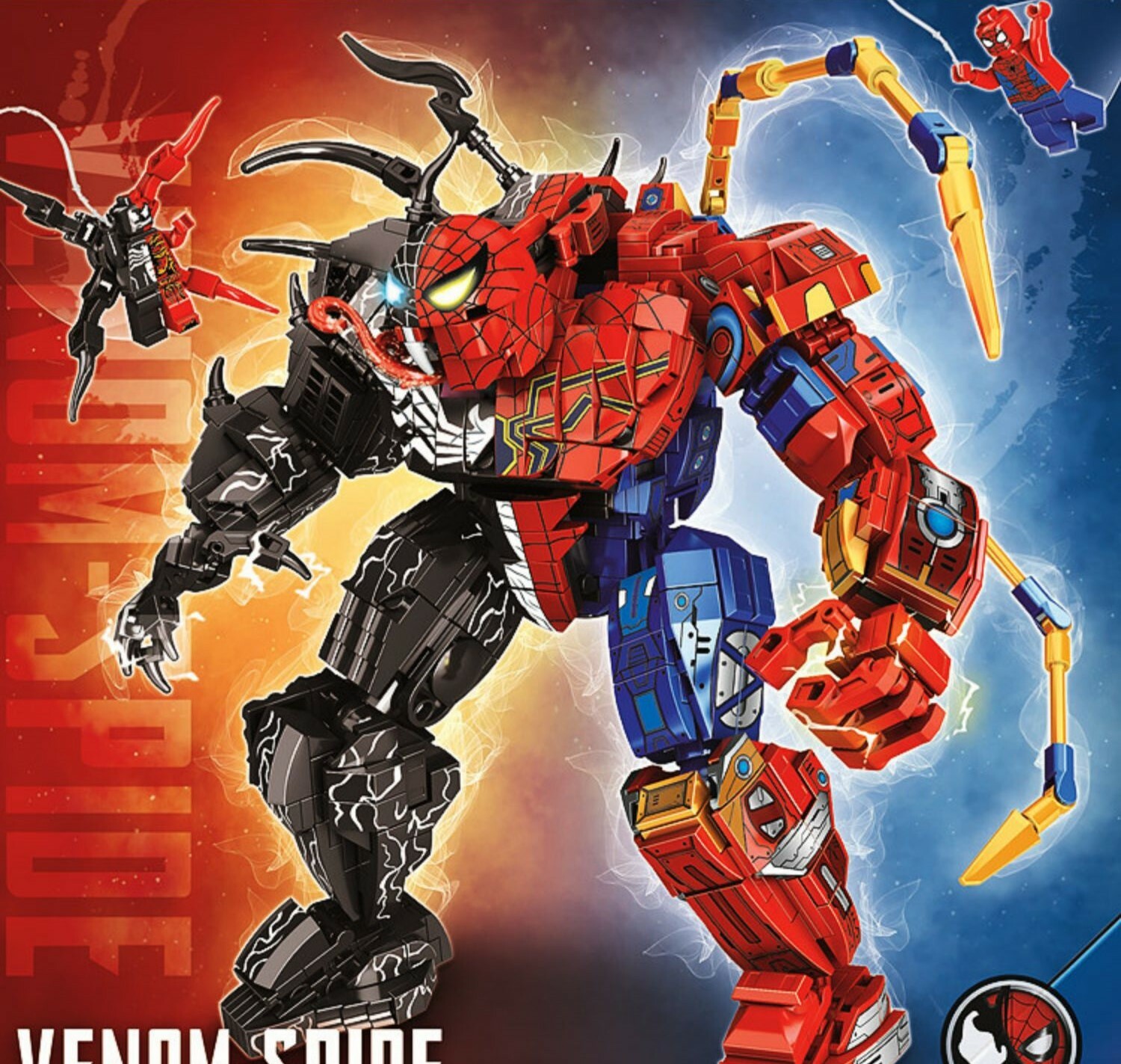 Venom Spider Marvel Buildings Set Fit Lego NO BOX NA76139