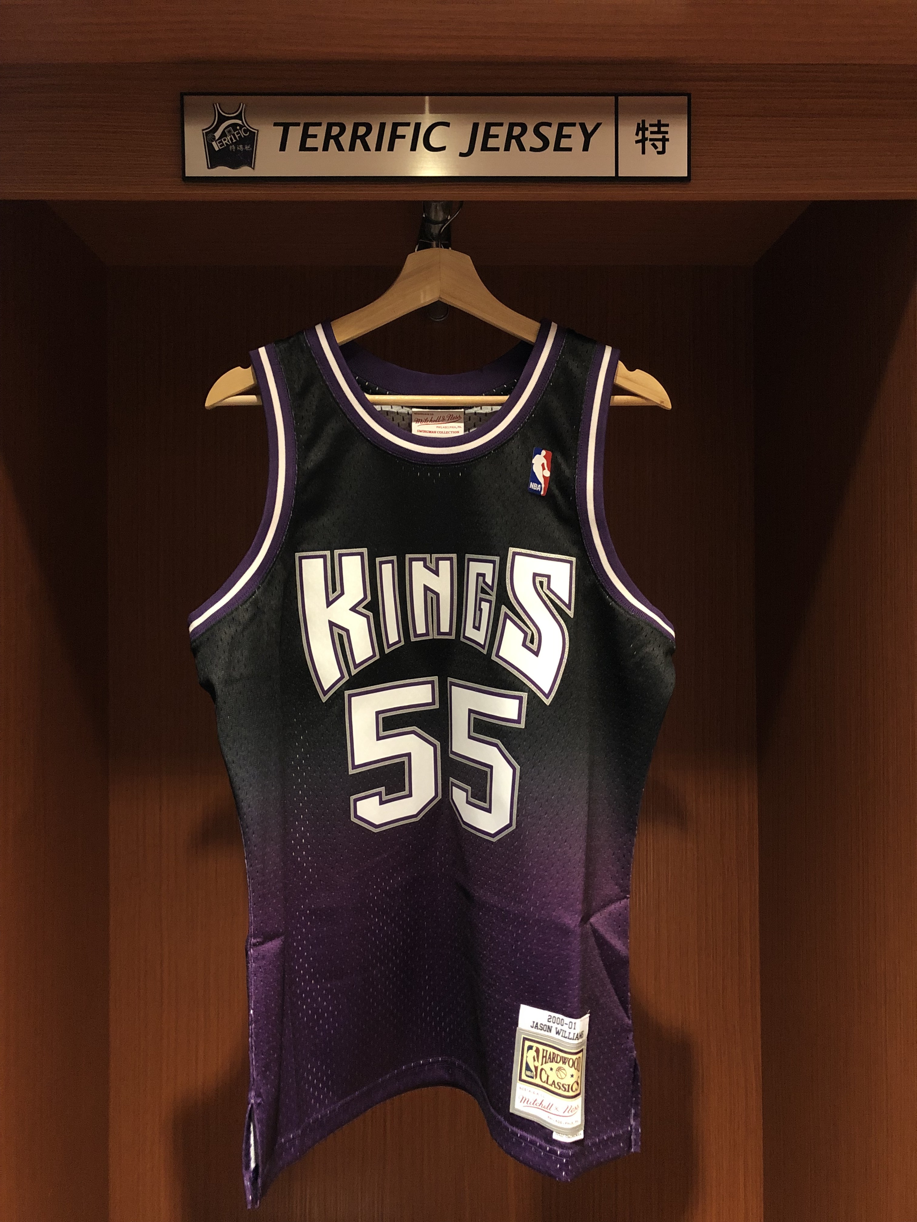 TWS S/S JERSEY WT M 新品未開封 特瑞肥= Jason Williams 沙加緬度國王漸層00-01 M&N Sw 球迷版熱轉印