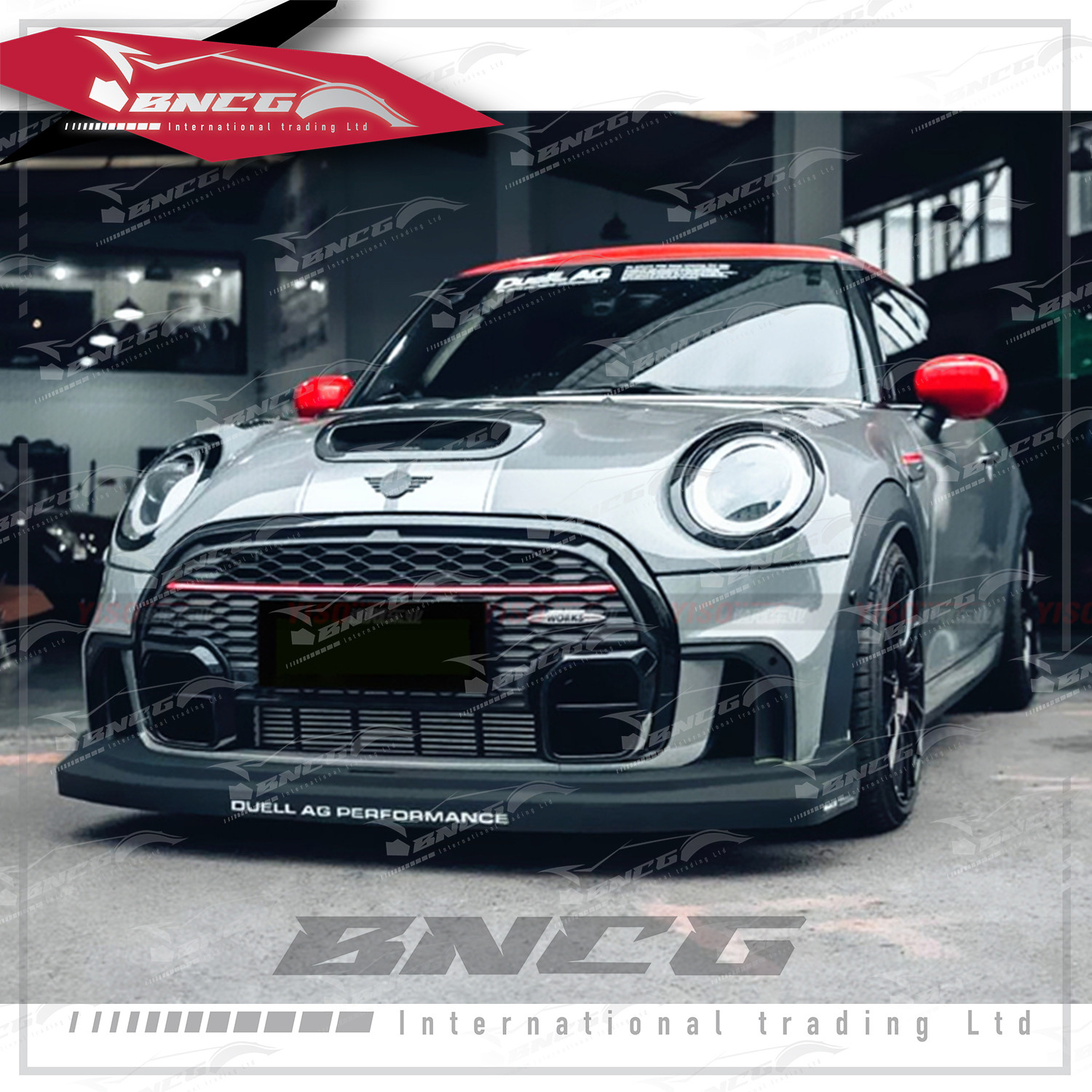 寶馬 Mini F57 JCW 改裝 卡夢 碳纖維 外觀件 空力套件 DuellAG款 前下巴 前導流