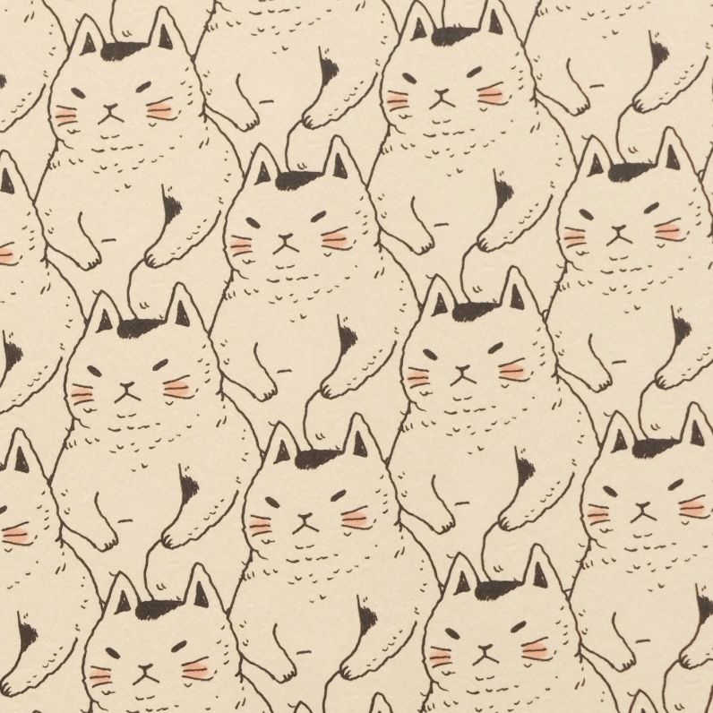 阿嬤養的胖貓咪 明信片｜白色吉米 臺灣