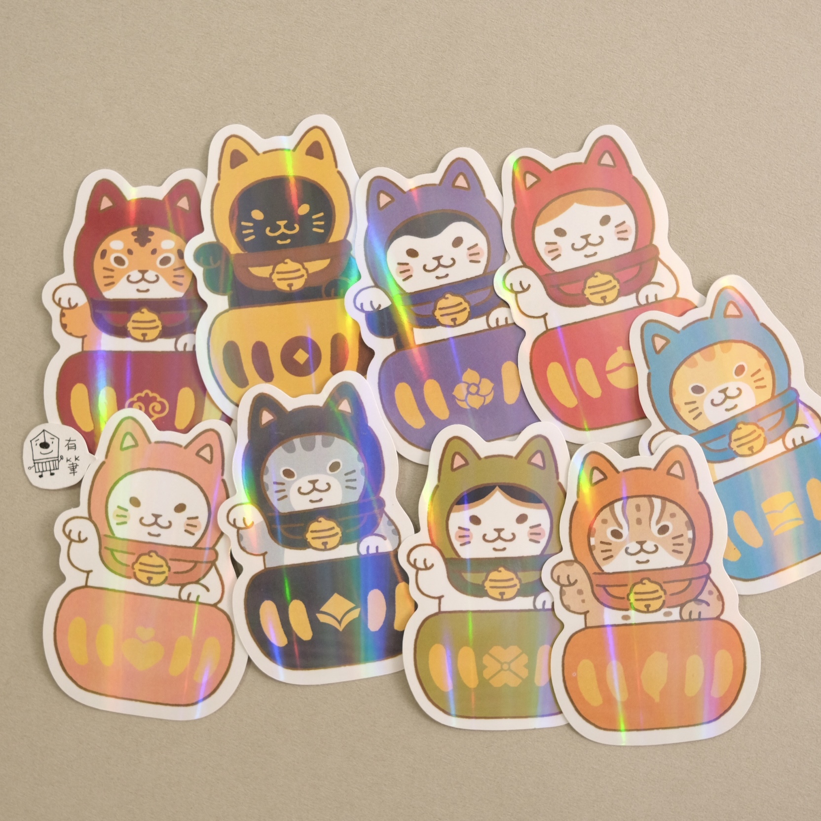 White Jimi - Lucky Cat sticker