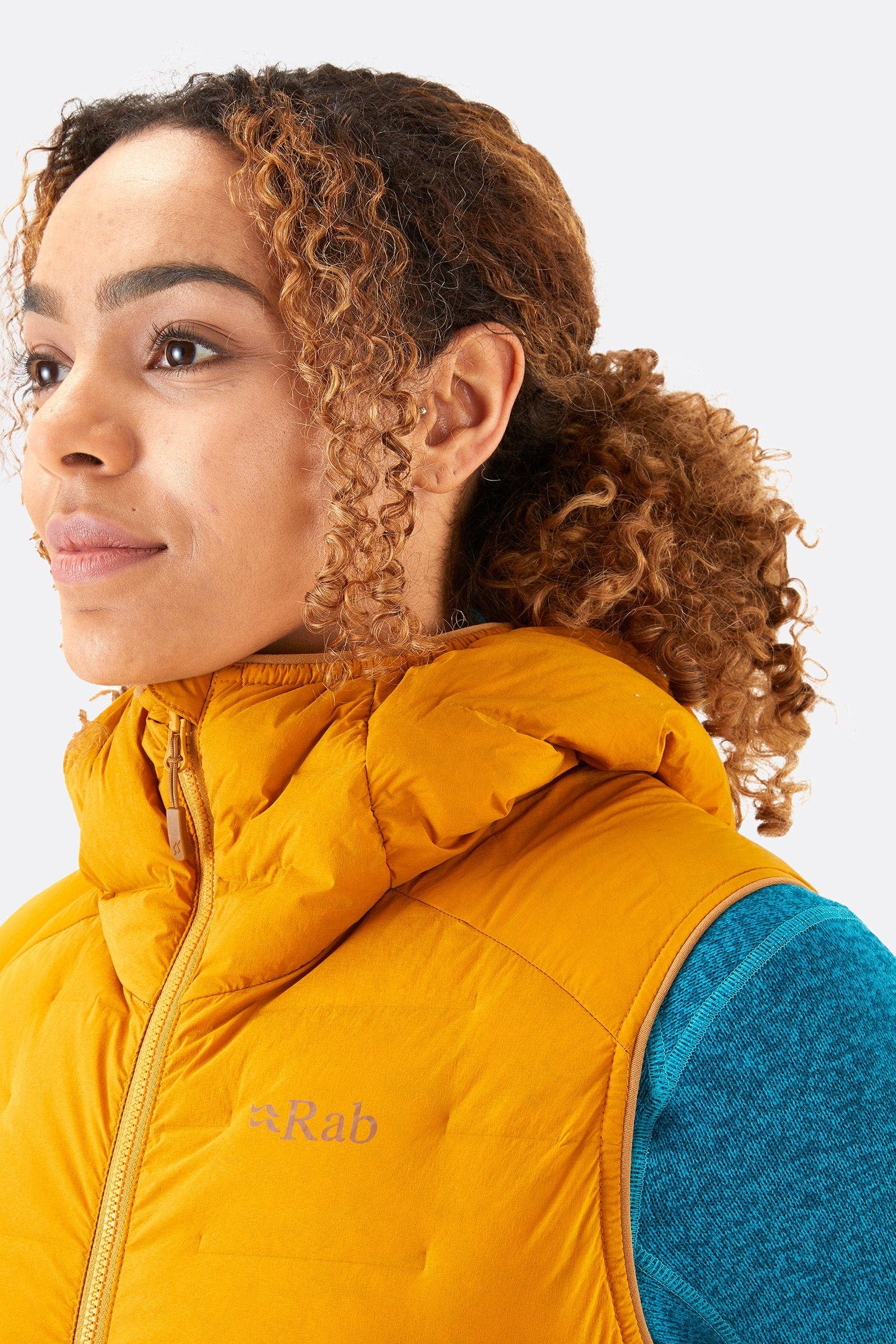 Rab Cubit Stretch Down Vest 女款 保暖羽絨連帽背心 烏木灰 QDB-32-EBN [HappyOutdoor]