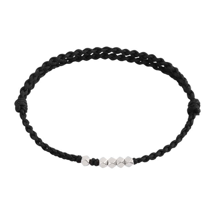 編織繩手鍊，情侶手鍊 多邊形切面造型；一生一世攜手承諾（2871男款）