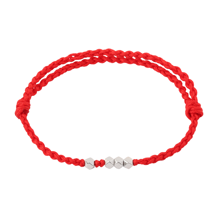 編織繩手鍊，情侶手鍊 多邊形切面造型；一生一世攜手承諾（2871女款）